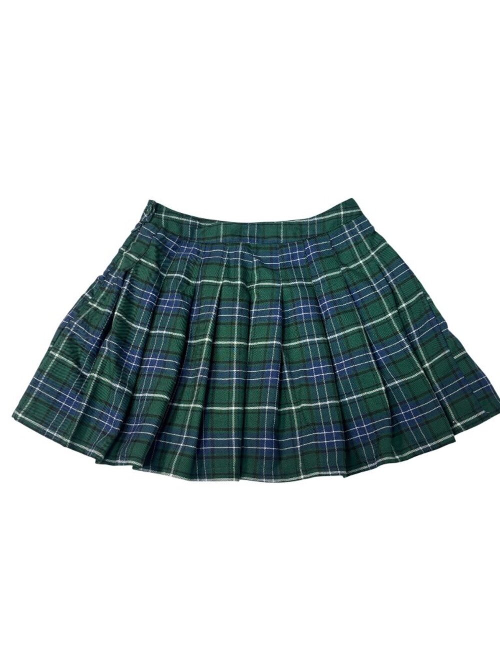 Forever 21 Green Plaid Pleated Mini Skirt | Dark Academia Preppy School Girl S